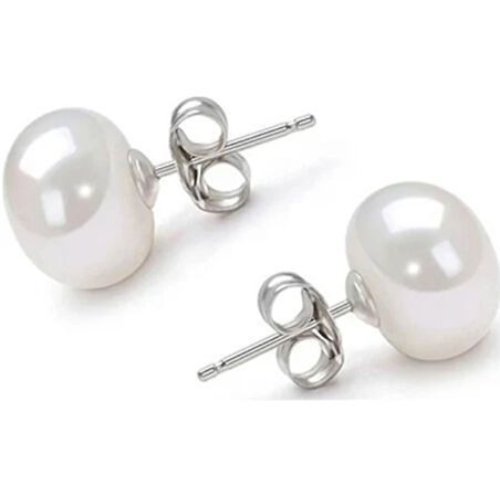 Chavin Bayan 8-9 mm Gerçek inci Çelik Küpe ce86-9