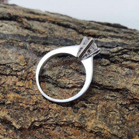 Chavin 0.40 Carat Zirkon Tek Taş Gümüş Bayan Yüzük cz40
