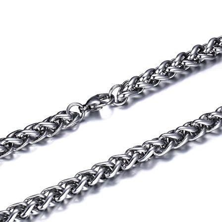 Chavin Burgu 6 mm. 55 cm. Çelik Erkek Zincir Kolye cy82