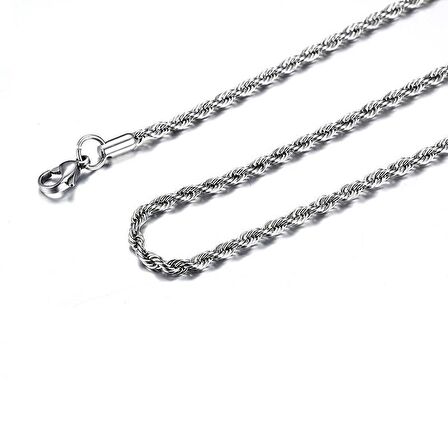 Chavin Burgu Kıvrık Model 2.4 mm. Erkek Çelik Zincir da38