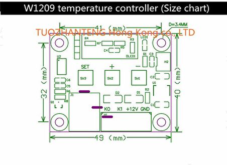 Dijital Termostat 12v Akvaryum Kuluçka Buzdolabı Termostat thr205