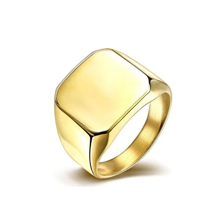 Chavin Gold Sarı Kadın Erkek Çelik Yüzük dn43
