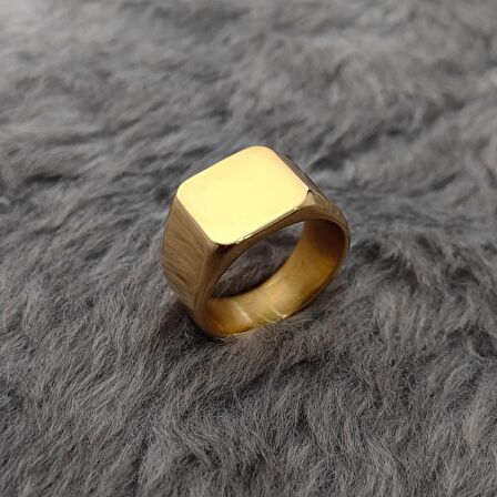 Chavin Gold Sarı Kadın Erkek Çelik Yüzük dn43