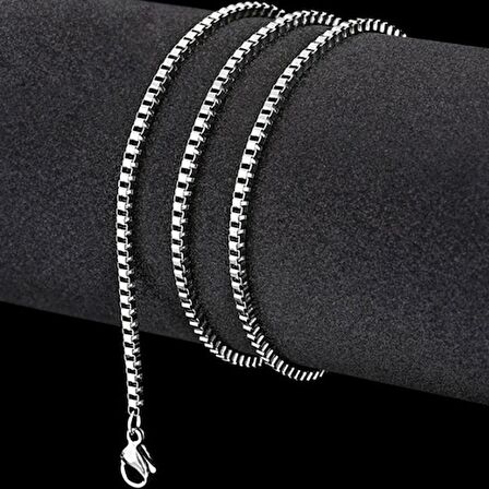 Chavin Gri 2 Mm. 75 Cm. Uzun Erkek Çelik Zincir Dn76