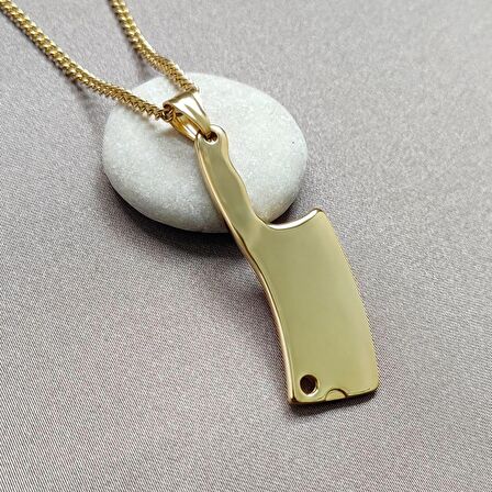 Chavin Gold Satır Figürü Çelik Erkek Kolye dp51sr