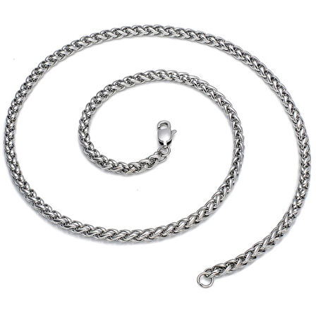 Chavin 3 mm. 80 cm. Burgu Çelik Erkek Zincir Kolye dp56