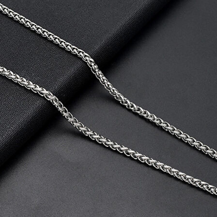 Chavin 3 mm. 80 cm. Burgu Çelik Erkek Zincir Kolye dp56