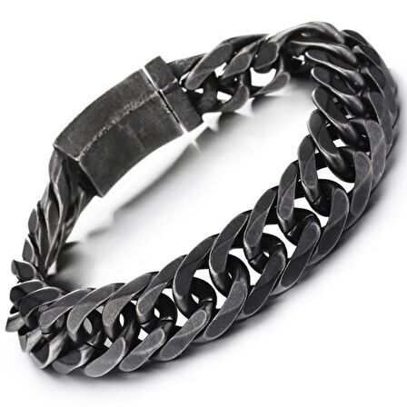 Chavin 13 mm. Eskitme 316 L Çelik Erkek Bileklik dr65