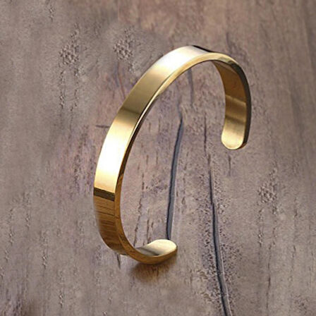 Chavin Gold Kelepçe Dizayn Çelik Erkek Bileklik ds82sr