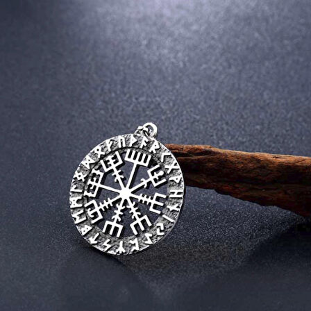 Chavin Viking Rune Viking Odin Sembol Çelik Kolye ds70
