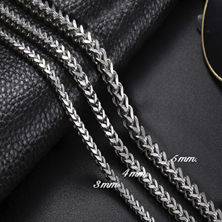 Chavin 5 mm. 60 cm. Balık Sırtı Çelik Erkek Zincir dt61-5