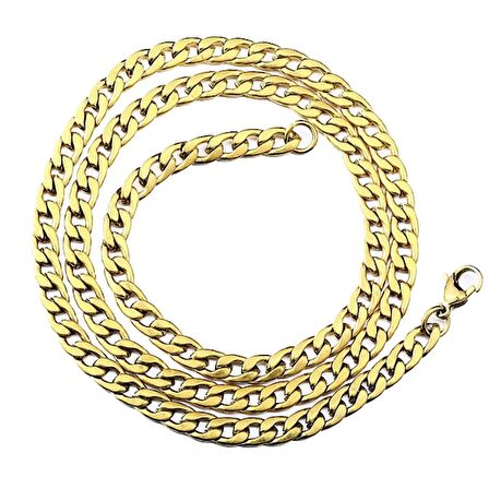 Chavin Figaro Yassı 60 cm. 7mm. Çelik Erkek Zincir du15-7