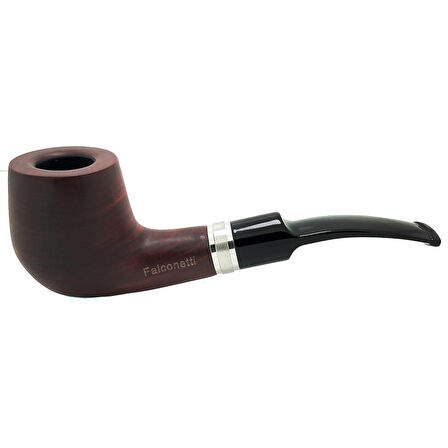 Falconetti 9 mm. Metal Bilezikli Ebony Ahşap Pipo py71