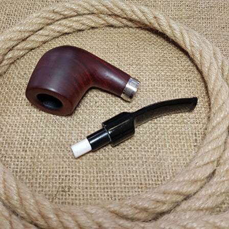 Falconetti 9 mm. Metal Bilezikli Ebony Ahşap Pipo py71