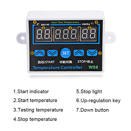 Dijital Termostat 220v Kuluçka Buzdolabı Termostat thr316