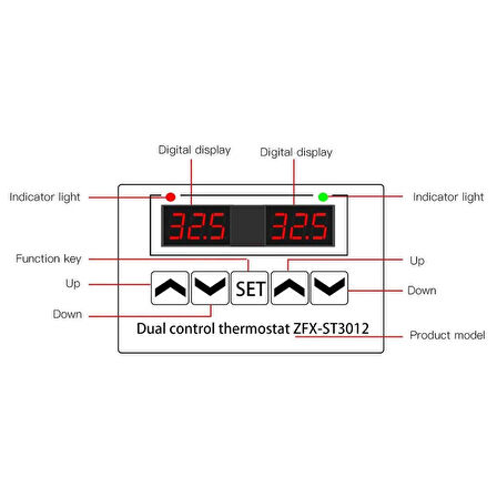 İkili Termostat st3012 Isıtma ve Soğutma Birarada 220v thr319