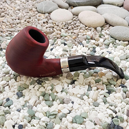 Falconetti 9 mm. Metal Bilezikli Maun Lake Ahşap Pipo py69