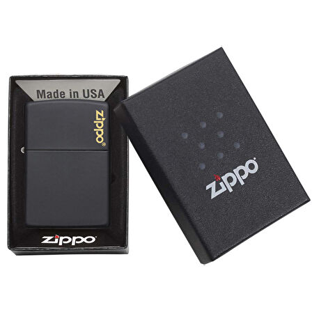 Zippo Çakmak Mat Siyah Hediyelik Kutu Benzin Taş Set du10sysr