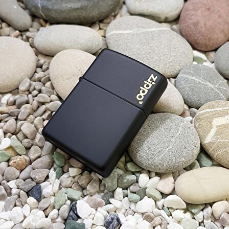 Zippo Çakmak Mat Siyah Hediyelik Kutu Benzin Taş Set du10sysr