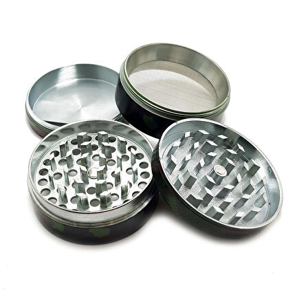 Kamuflaj 52 mm. Tütün Baharat Herbal Öğütücüsü Parçalayıcı pz34