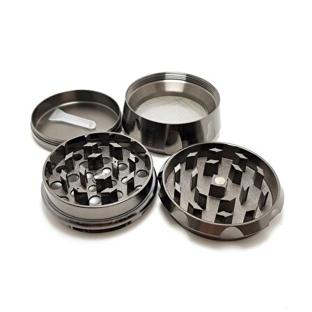 Gri 55 mm. Tütün Baharat Herbal Öğütücüsü Parçalayıcı pz39gr