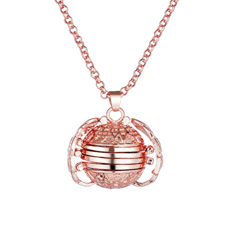 Chavin Rose içi Açılan 4 Resim Koyulan Kadın Kolye ef92rs