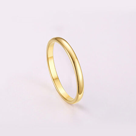 Chavin 2mm Söz Nişan Gold ip Kap. Kadın Erkek Çelik Yüzük eh23sr