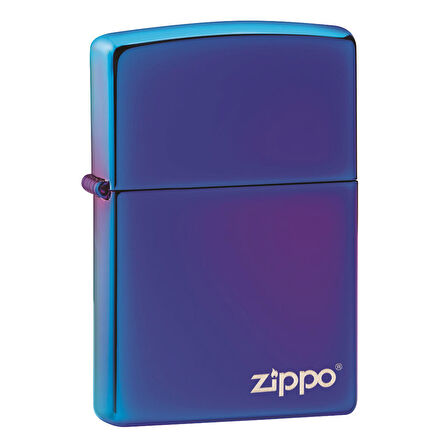 Zippo Çakmak Parlak Mavi Mor Benzin Taş Hediyelik Set du10-29899z