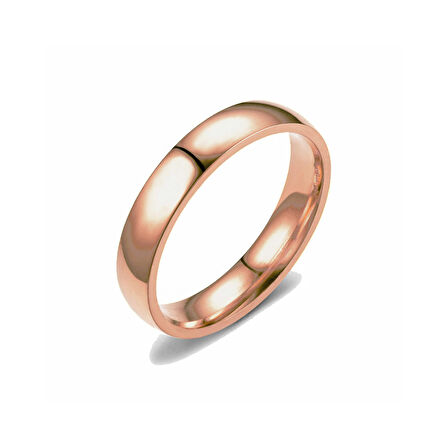 Chavin 4 mm Söz Nişan Rose Kadın Erkek Çelik Yüzük eh24rs