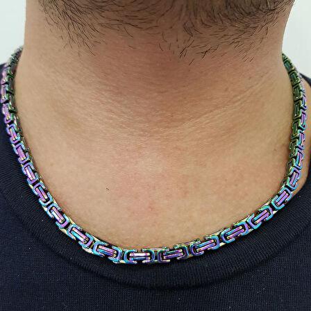 Chavin 5 mm. Multicolor Kral Çelik Erkek Zincir as62ml