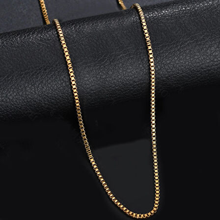 Chavin 50 cm. 3 mm. Gold Erkek Bayan Çelik Zincir da37sr