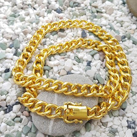 Chavin 11 mm. 58 cm. Gold  Alloy Unisex Zincir ep10sr