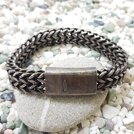 Chavin 12 mm. Retro 316 L Çelik Erkek Bileklik ep02