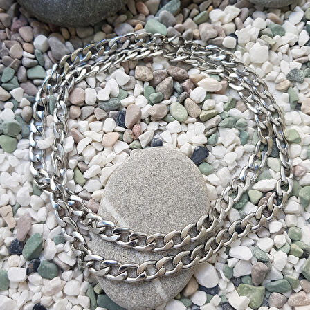 Chavin Gri 60 cm. 7 mm. Erkek Bayan Çelik Zincir ep11-7