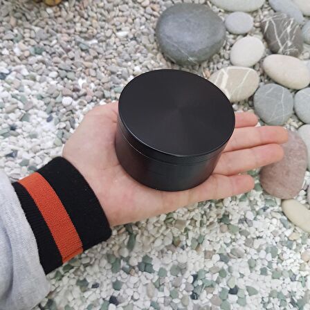 Siyah 75 mm. Tütün Baharat Herbal Öğütücüsü Parçalayıcı rb82sy