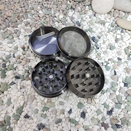 Gri 52mm. Tütün Baharat Herbal Öğütücüsü Parçalayıcı rb84gr