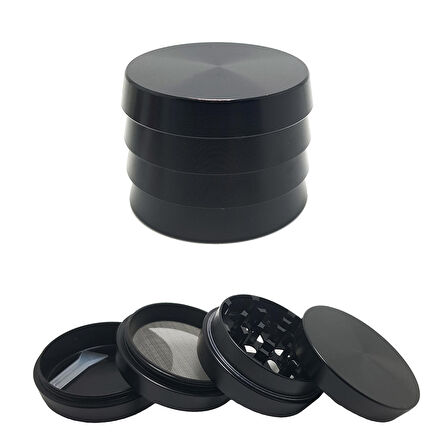 Siyah 52mm. Tütün Baharat Herbal Öğütücüsü Parçalayıcı rb84sy