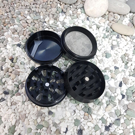 Siyah 52mm. Tütün Baharat Herbal Öğütücüsü Parçalayıcı rb84sy