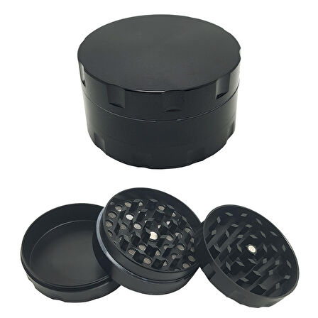 Siyah 55 mm. Tütün Baharat Herbal Öğütücüsü Parçalayıcı rb88sy