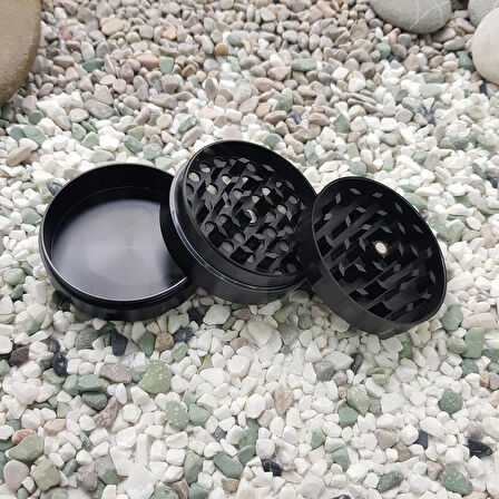 Siyah 55 mm. Tütün Baharat Herbal Öğütücüsü Parçalayıcı rb88sy