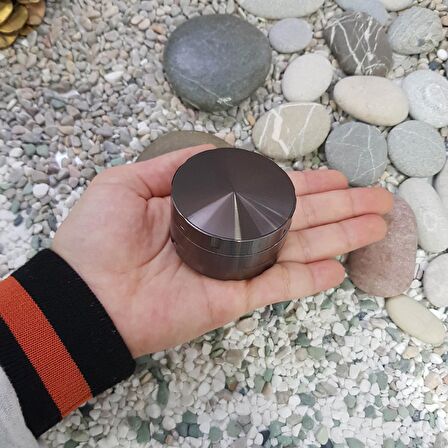 Gri 55 mm. Tütün Baharat Herbal Öğütücüsü Parçalayıcı rb88gr