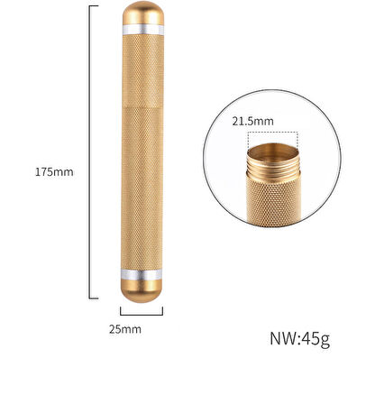 Gold Aliminyum Tekli 52 ring Puro Kılıfı Puro Kutusu rb91sr