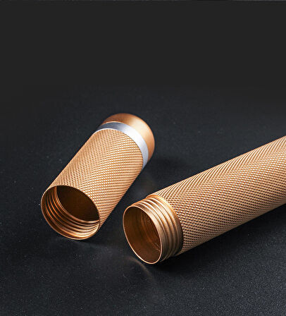 Gold Aliminyum Tekli 52 ring Puro Kılıfı Puro Kutusu rb91sr