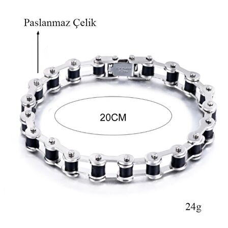 Chavin Kalın Zincir Dizayn Çelik Erkek Bileklik en98sy