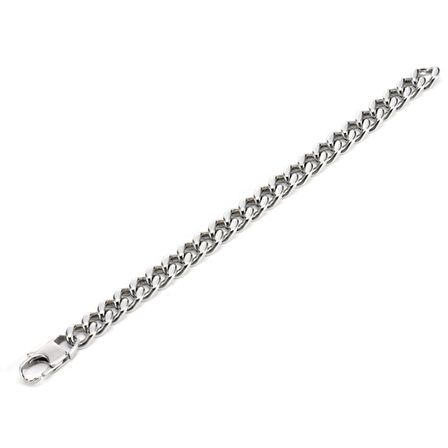 Chavin 8 mm. 20,5 cm. Gri Çelik Erkek Bileklik er06by