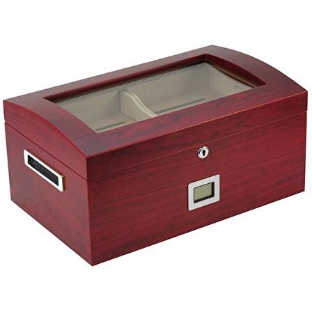 Falconetti 2 Katlı Dijital Camlı Humidor Puro Kutusu rc20