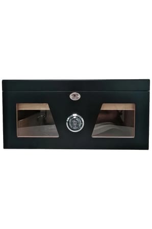 Falconetti Siyah 2 Katlı Camlı Humidor Puro Kutusu rc21