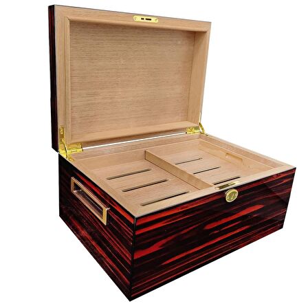 Falconetti Kahverengi 2 Katlı Humidor Puro Kutusu rc22