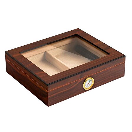 Falconetti Kahverengi Camlı Humidor Puro Kutusu rc06khv