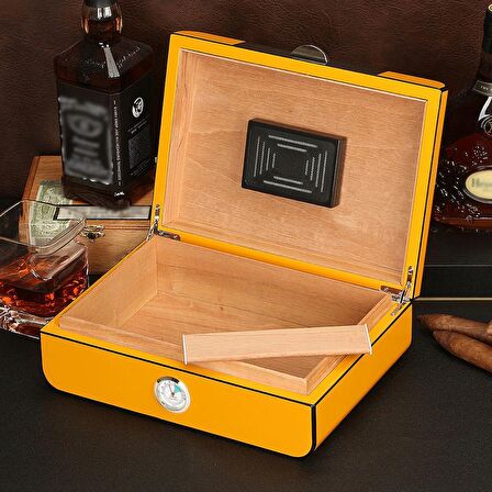 Falconetti Karbon Fiber Desen Humidor Puro Kutusu rc41